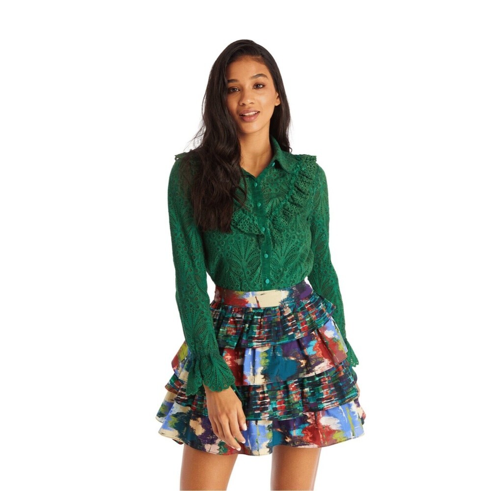 NWT Allison Pixie Mini Skirt - Multicolor Layered